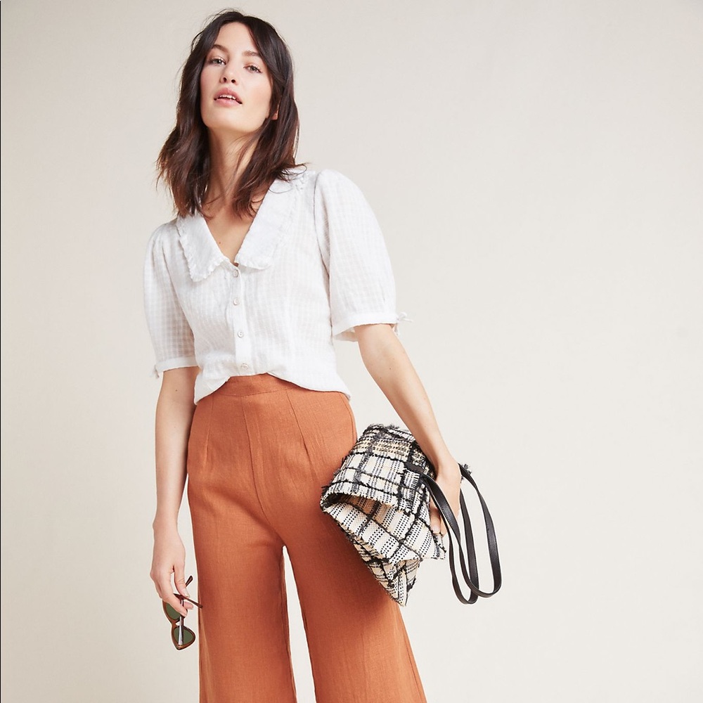 Anthropologie Maeve Roswell Collared Blouse - Picture 2 of 5